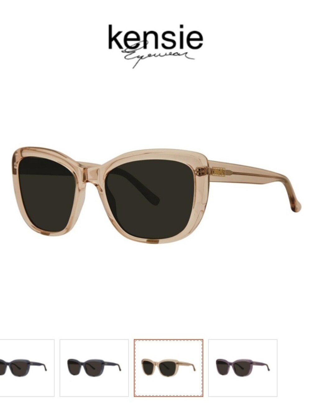 Kensie Again And Again Nude Sunglasses with Dark Lenses